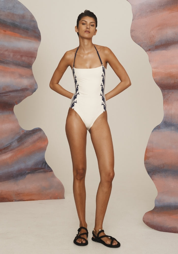 ALEMAIS Marine Strapless One Piece