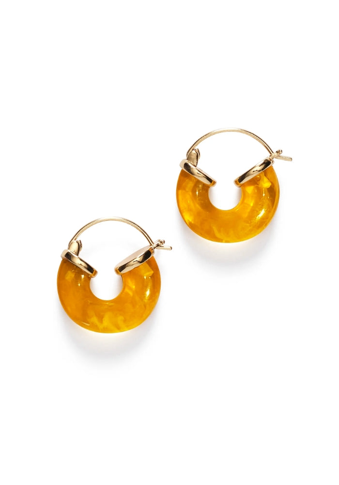 
ANNI LU Petit Swell Hoop Earrings - Amber