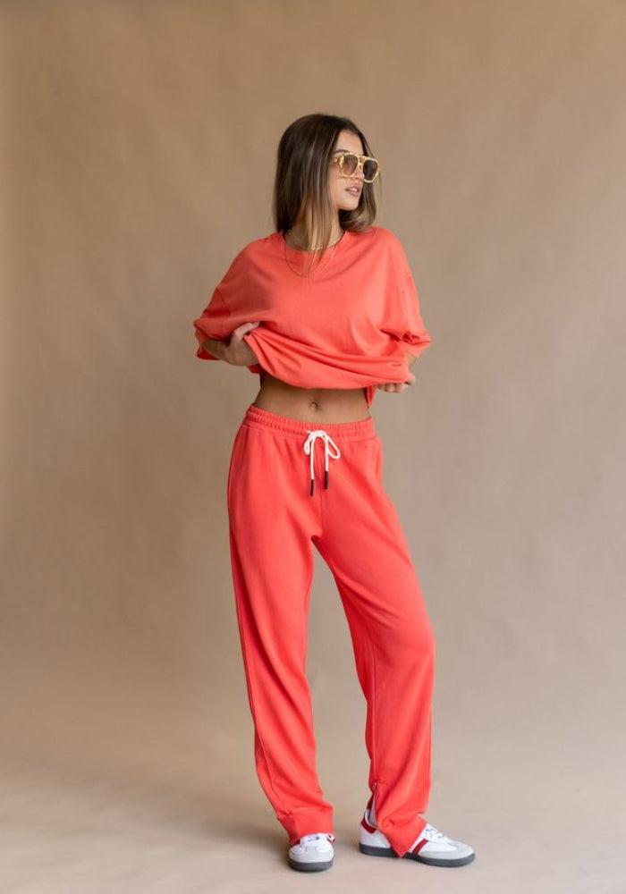 ARAMINTA JAMES Zip Hem Trackpant Coral