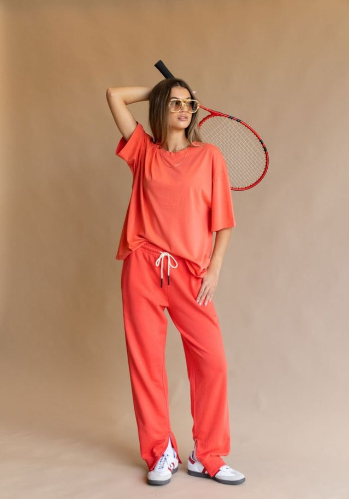 ARAMINTA JAMES Zip Hem Trackpant Coral