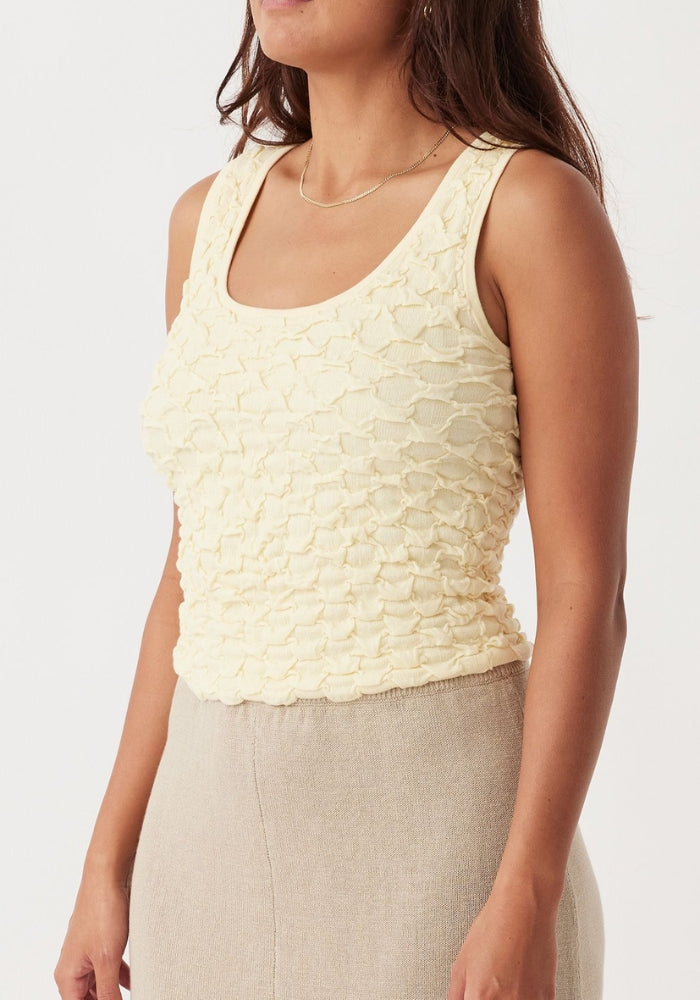 ARCAA Mila Reversible Textured Tank - Butter