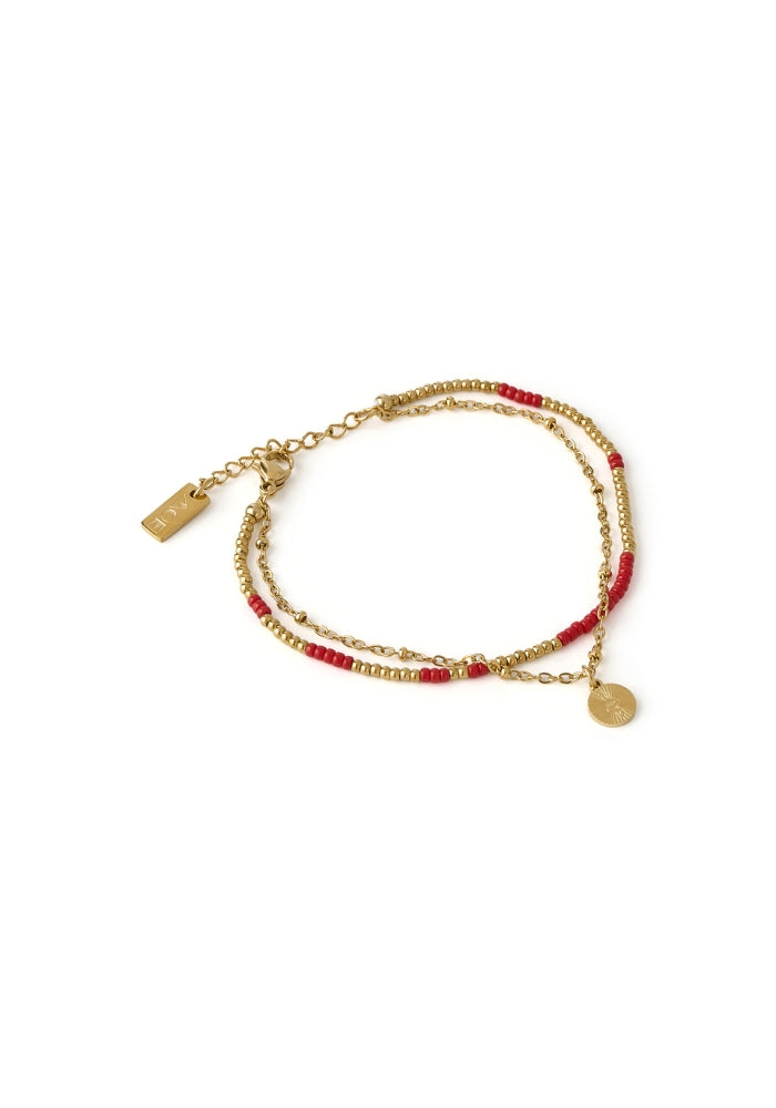 ARMS OF EVE Cobra Gold Bracelet - Cherry