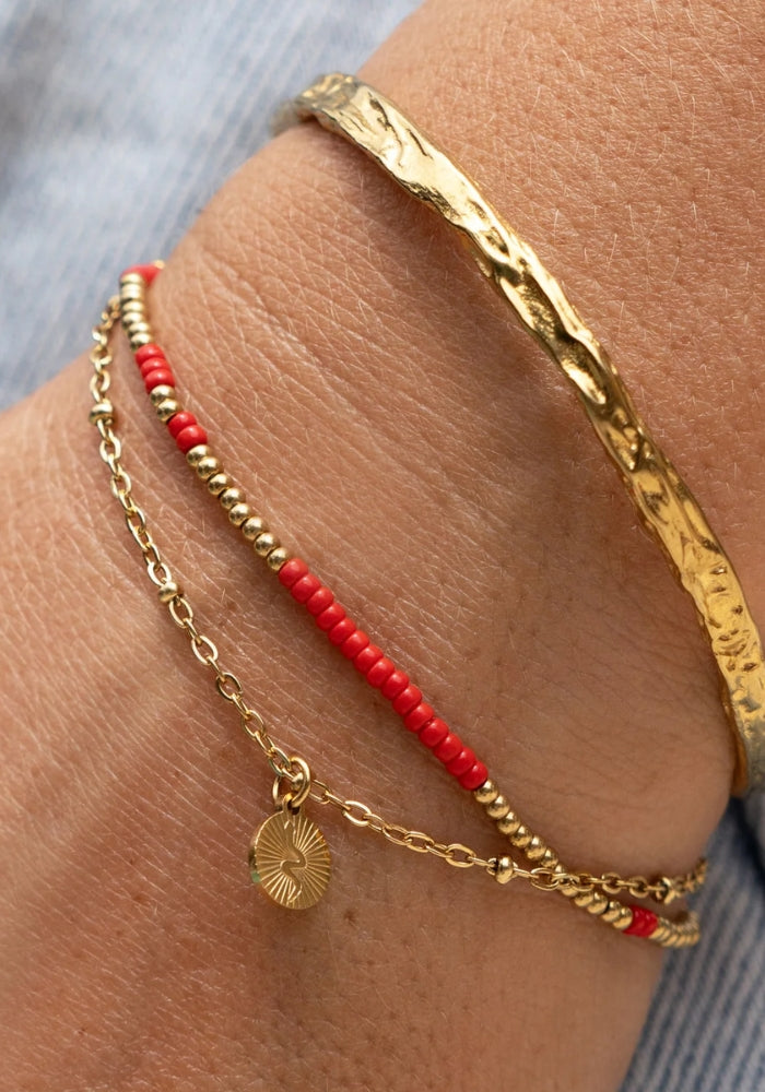 ARMS OF EVE Cobra Gold Bracelet - Cherry