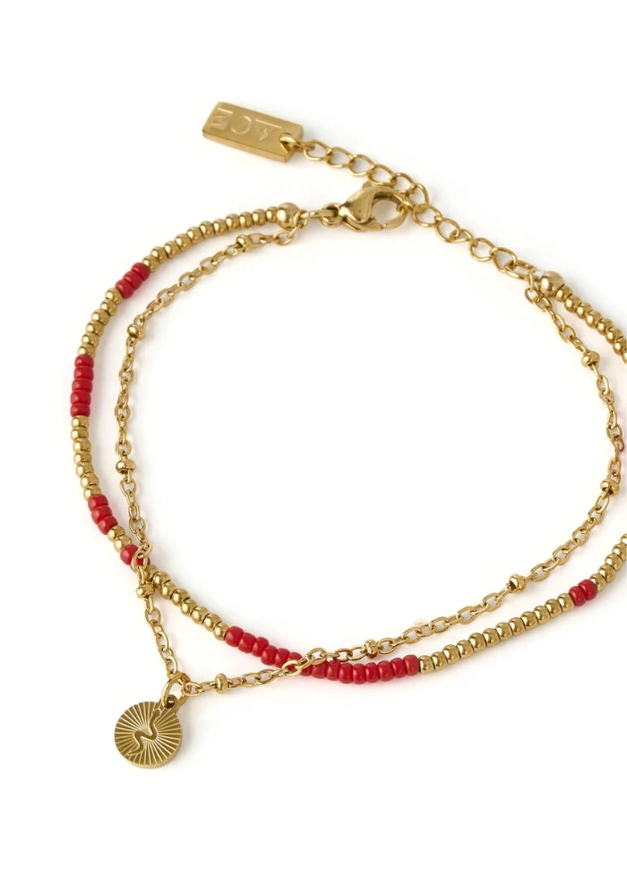 ARMS OF EVE Cobra Gold Bracelet - Cherry