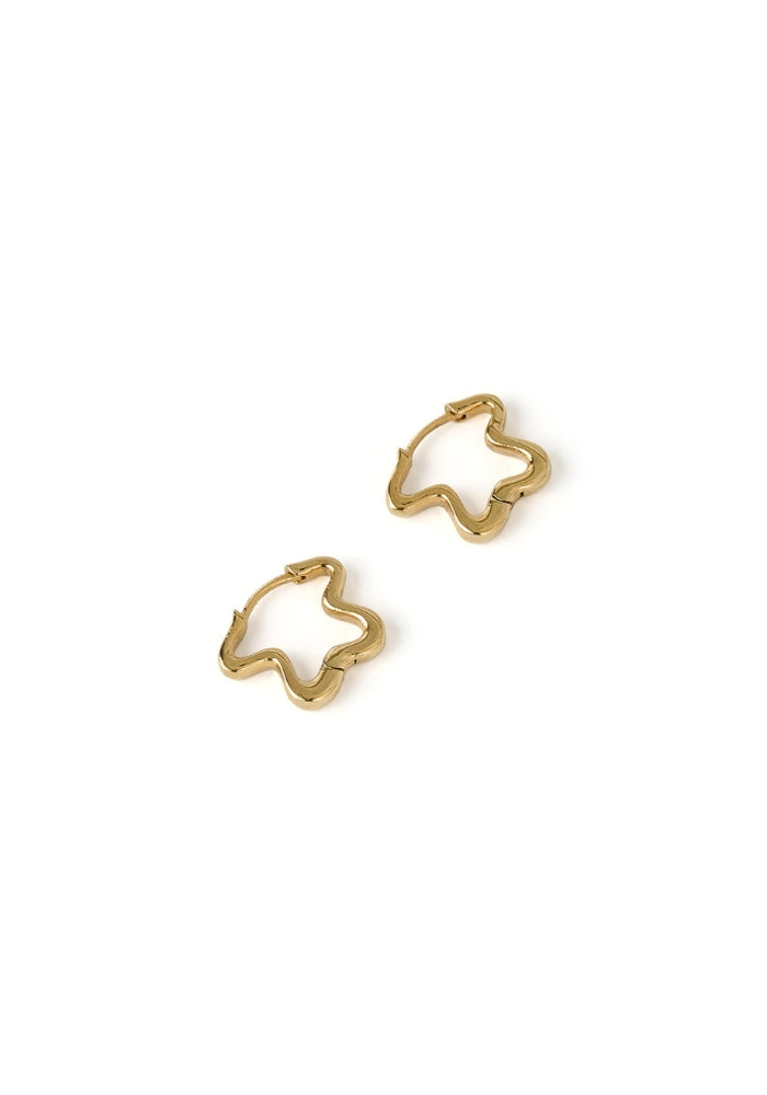 ARMS OF EVE Pixie Gold Huggie Earrings