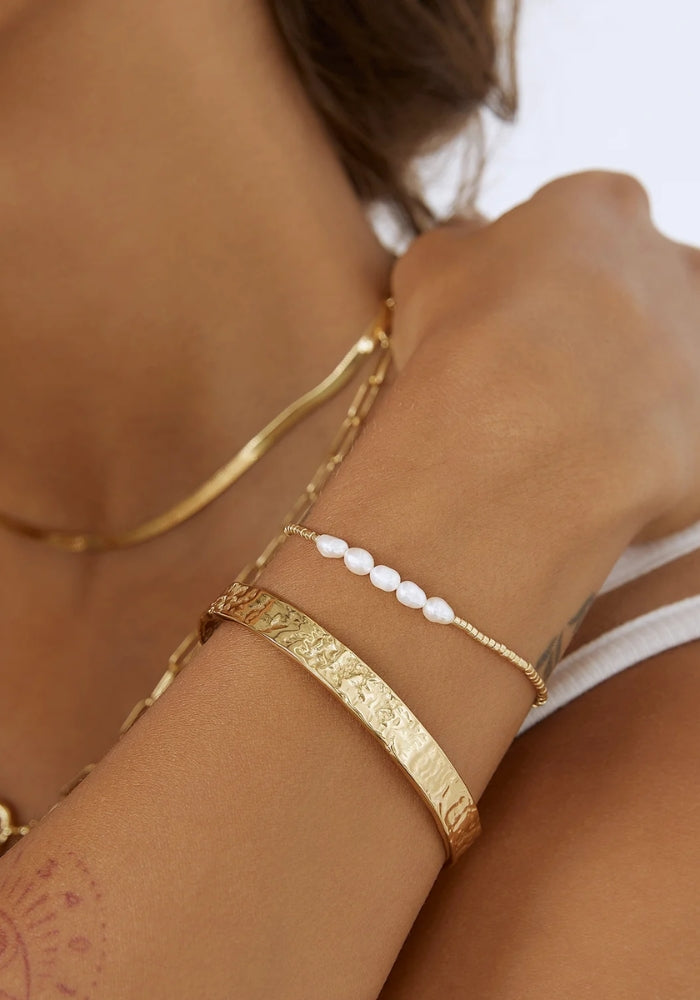 ARMS OF EVE Seline Gold and Pearl Bracelet