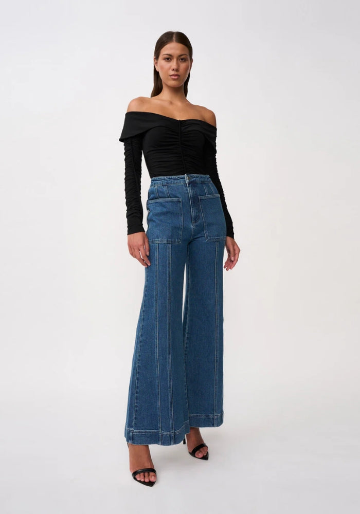 The Della Denim Wide Leg Jean