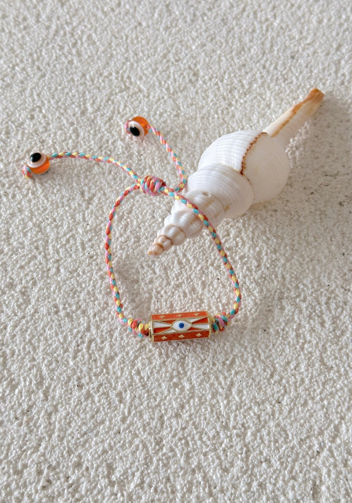 CABO GYPSY Braided Rope Bracelet - Orange 