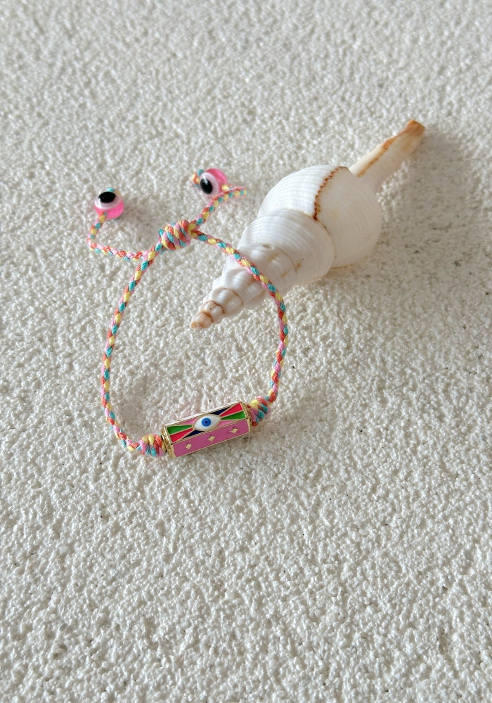 CABO GYPSY Braided Rope Bracelet - Pink 