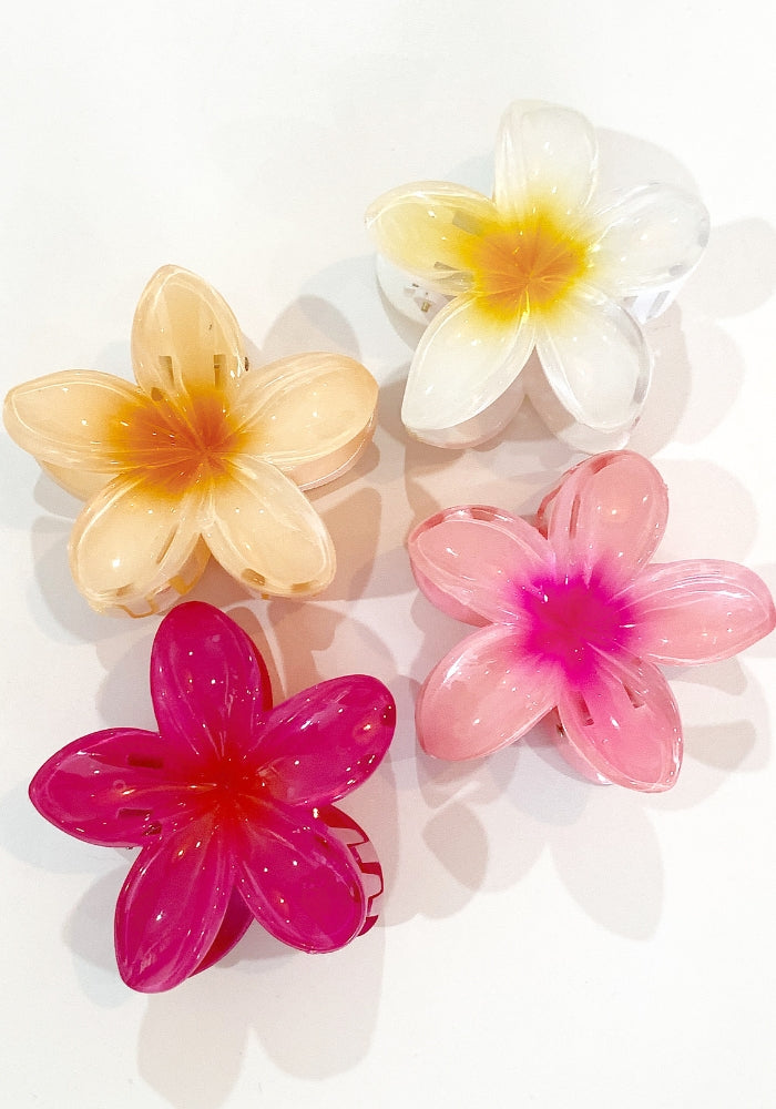 Frangipani Hair Claw - 4 Colors