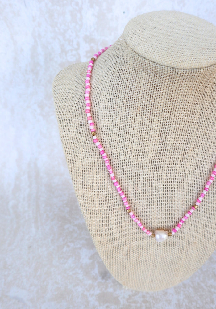 Pink Shoreline Pearl Necklace