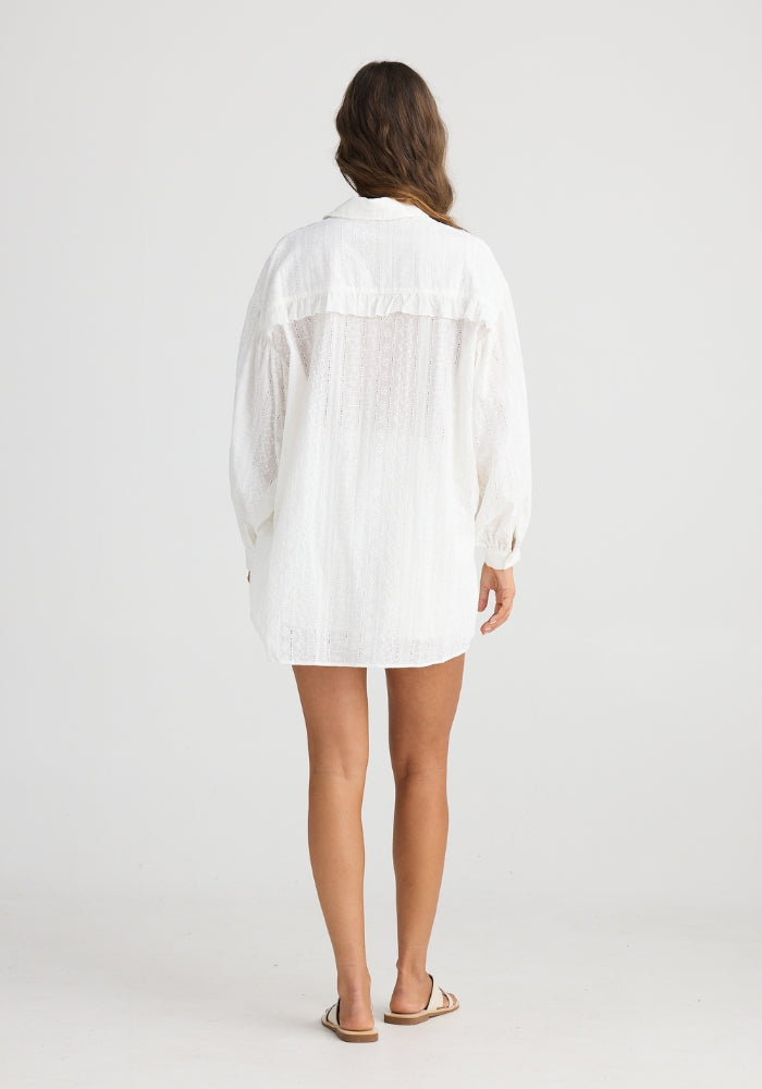 TALISMAN Dahlia Shirt - White Broderie