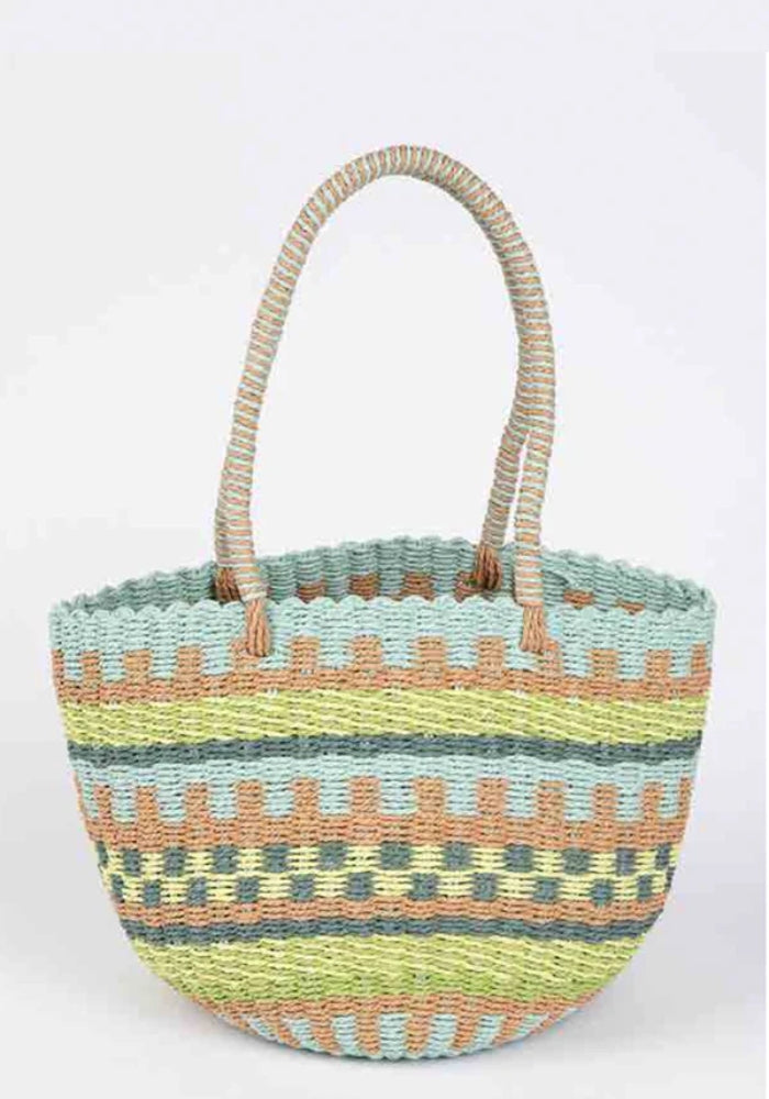 HOLIDAY Flamenco Basket Tote Bag Green