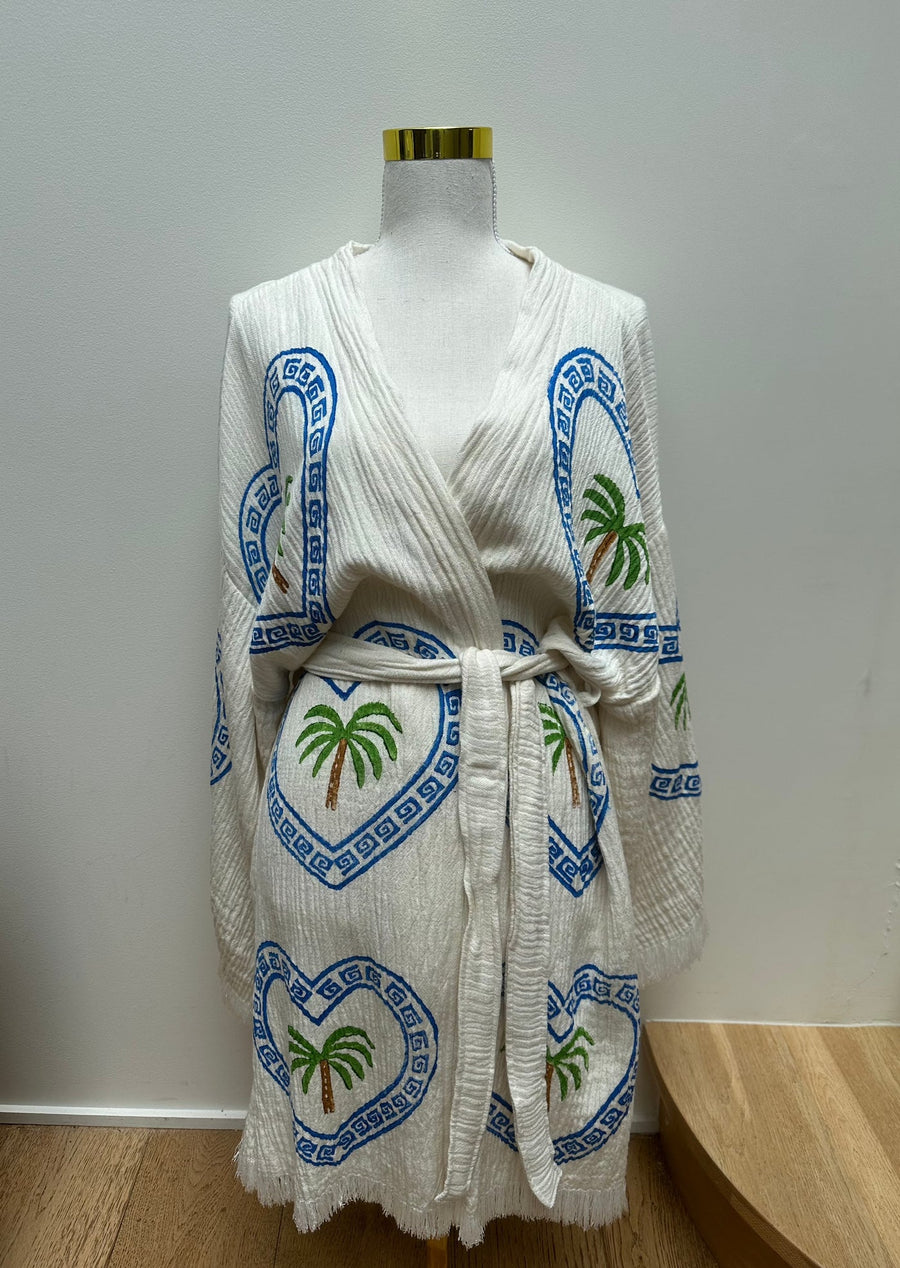 Midi Robe - Palm Tree