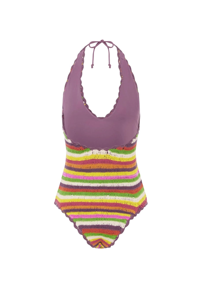 IT’S NOW COOL The Crochet Vee One Piece - Tulum