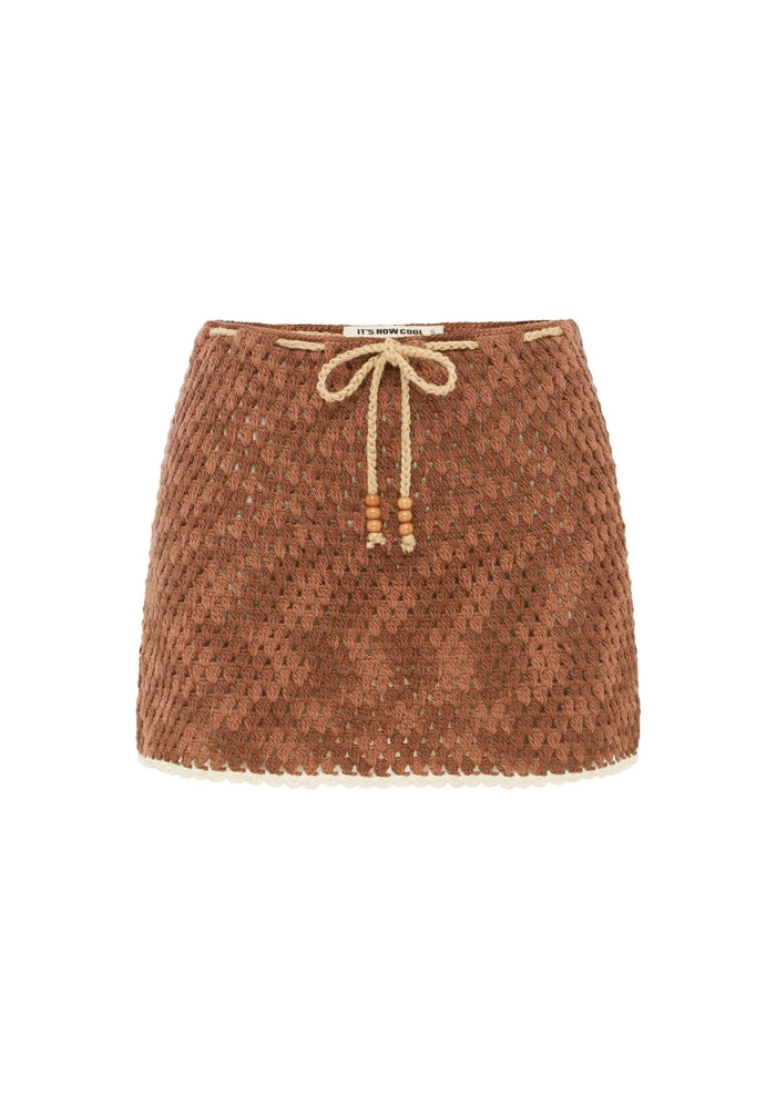 IT’S NOW COOL The Mini Crochet Skirt - Azul