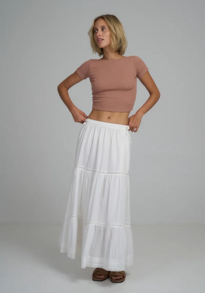 Corsica Lace Skirt-  Ivory