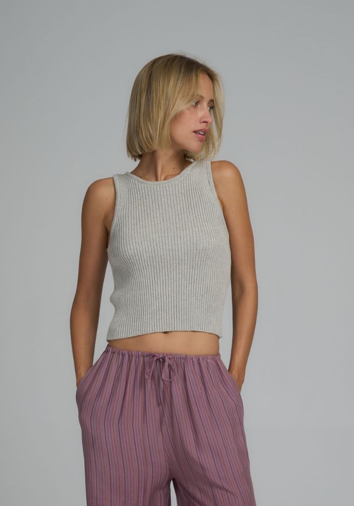 LILYA Monaco Knit Top  Cafe Au Lait