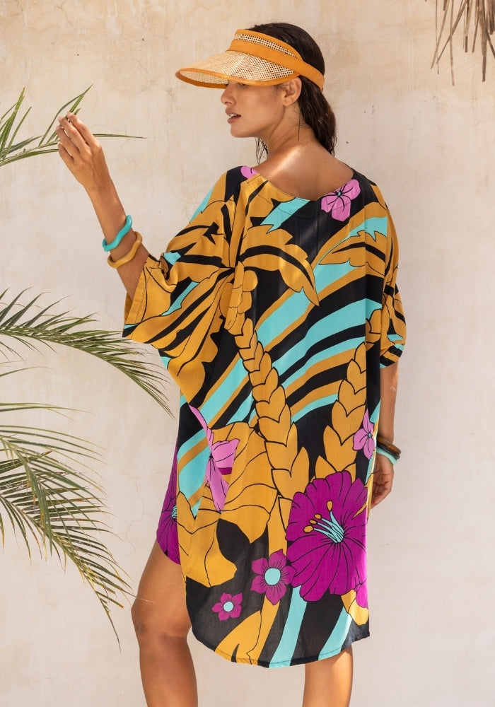 LOVE ST Paradiso Kaftan -  Peacock Royale