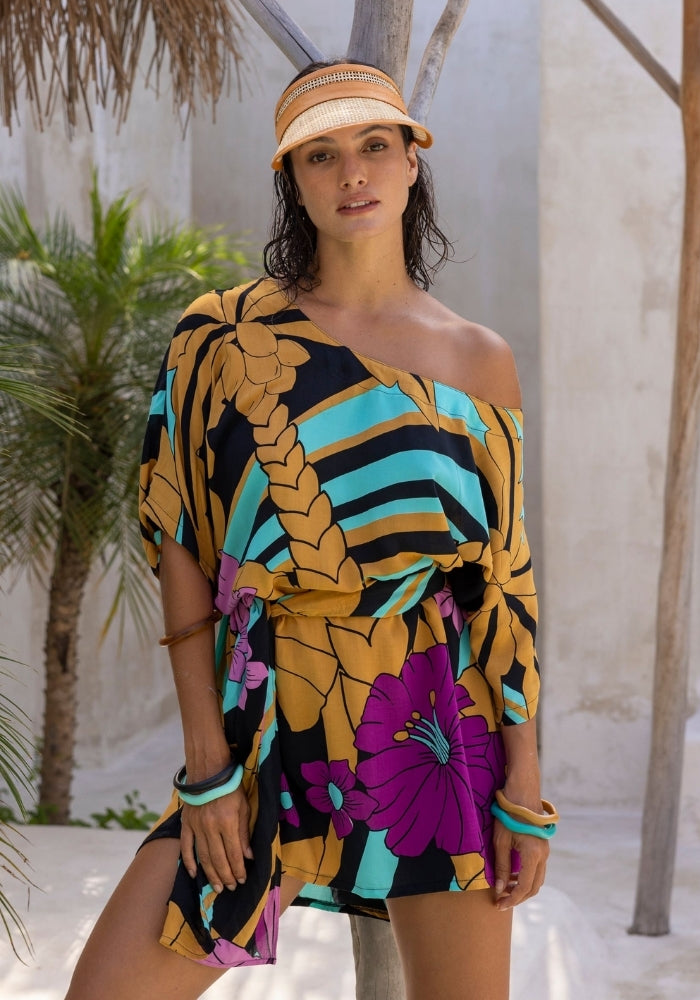 LOVE ST Paradiso Kaftan -  Peacock Royale