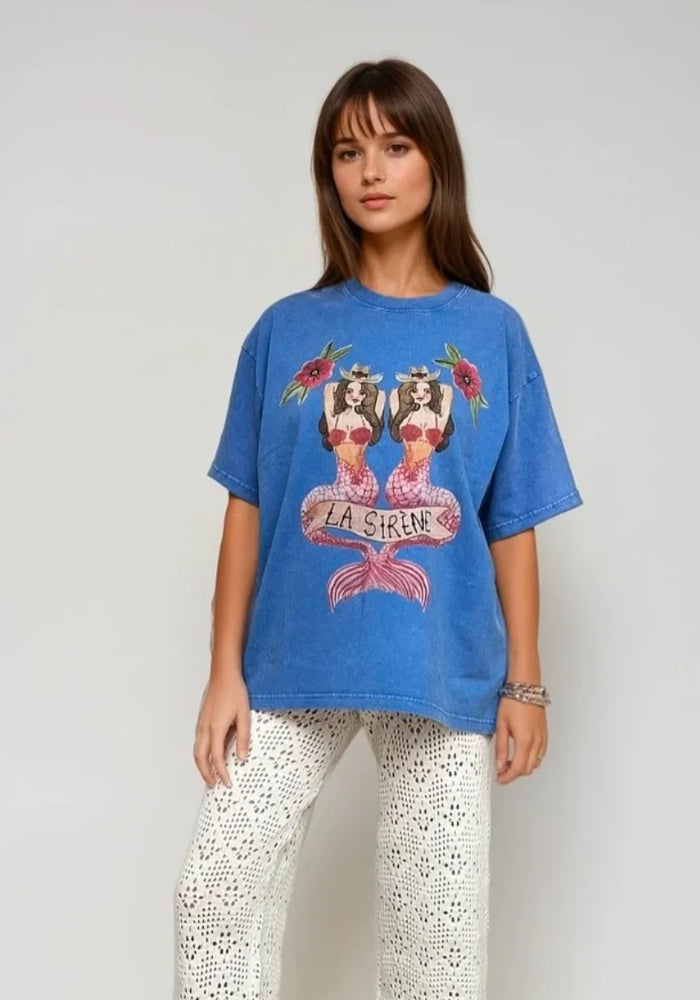 MAKU La sirene Oversize Tee - Blue