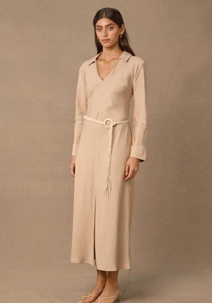 Hermosa Midi Dress - Chai