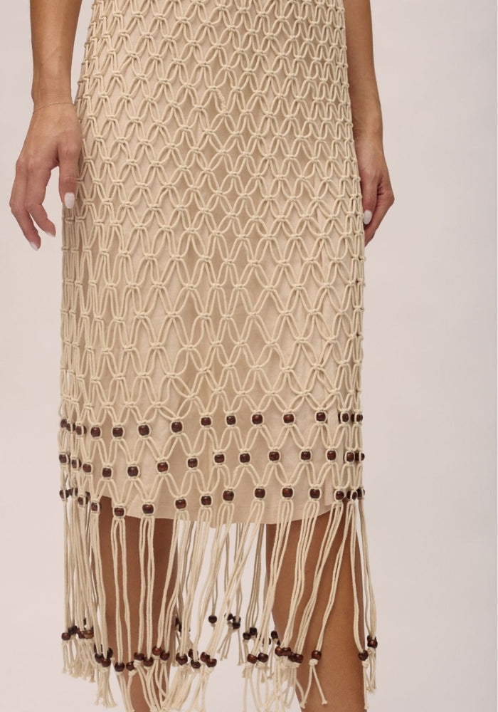 NINE LIVES BAZAAR Fleetwood Maxi Skirt - Ivory