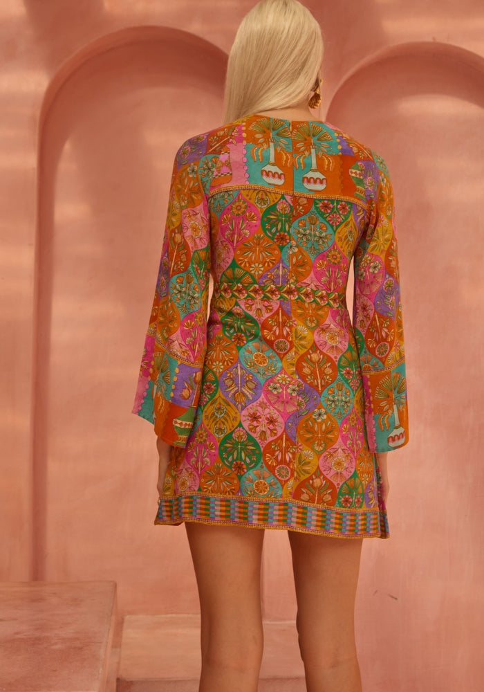 NINE LIVES BAZAAR Quincey Mini Dress - Kasbah 