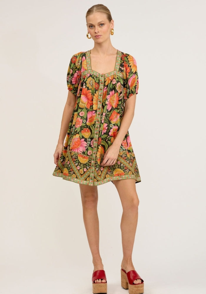 NINE LIVES BAZAAR Savannah Mini Dress - Fiesta