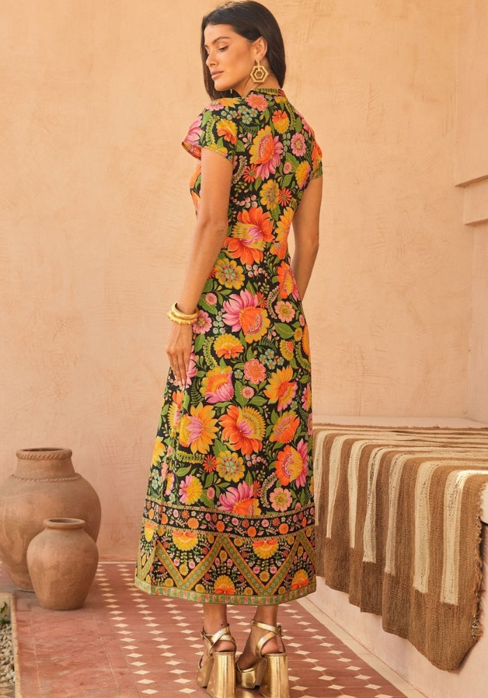 NINE LIVES BAZAAR Willa Midi Dress - Fiesta