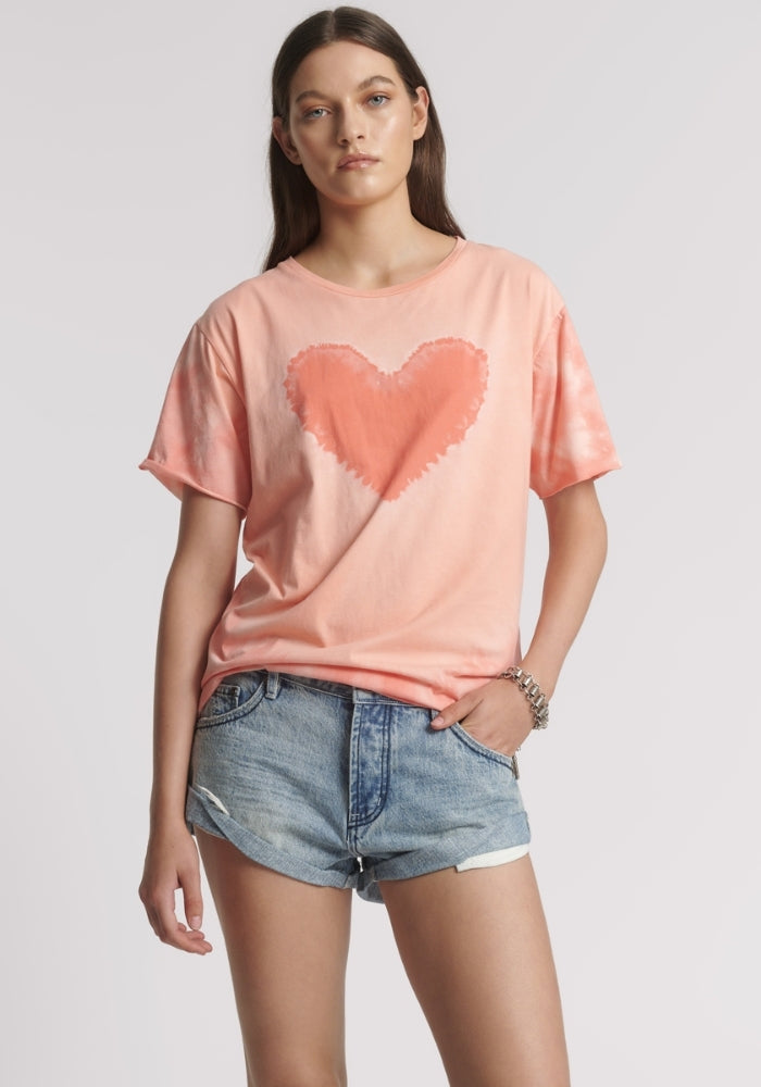 ONE TEASPOON Heart Throb Tie Dye Boyfriend Tee 