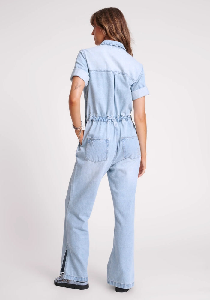 ONE TEASPOON Sportster Blue Veronica Denim Jumpsuit