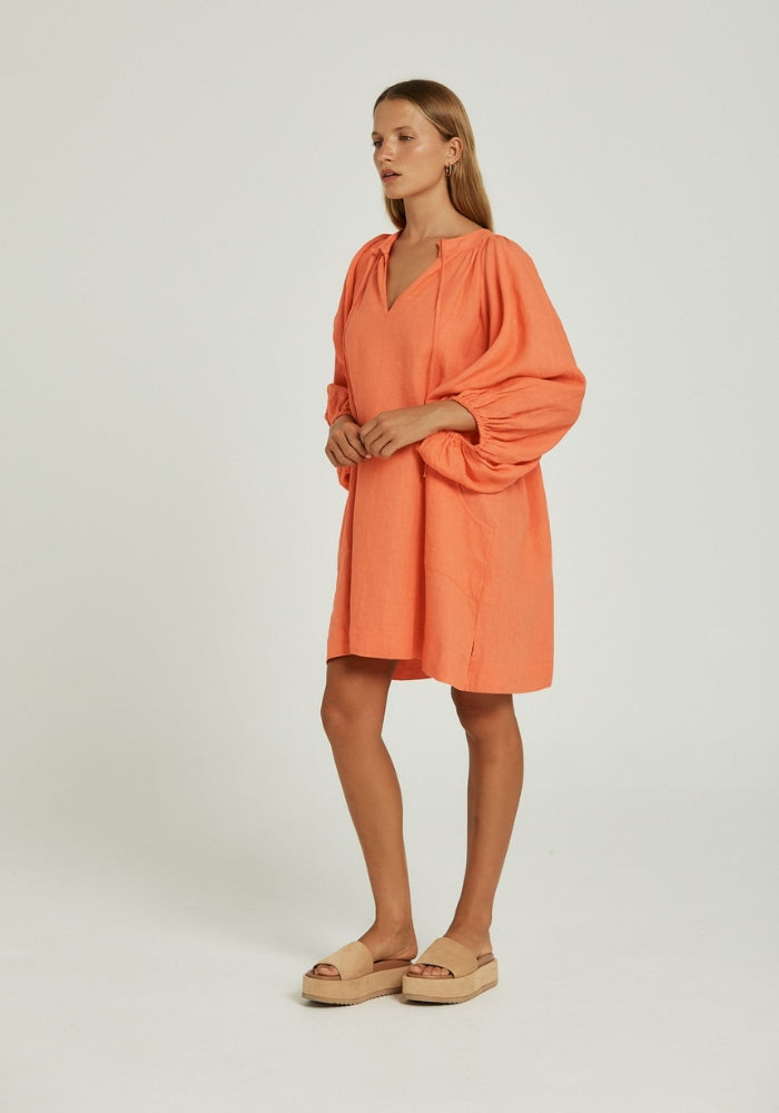 Sangria Dress - Coral