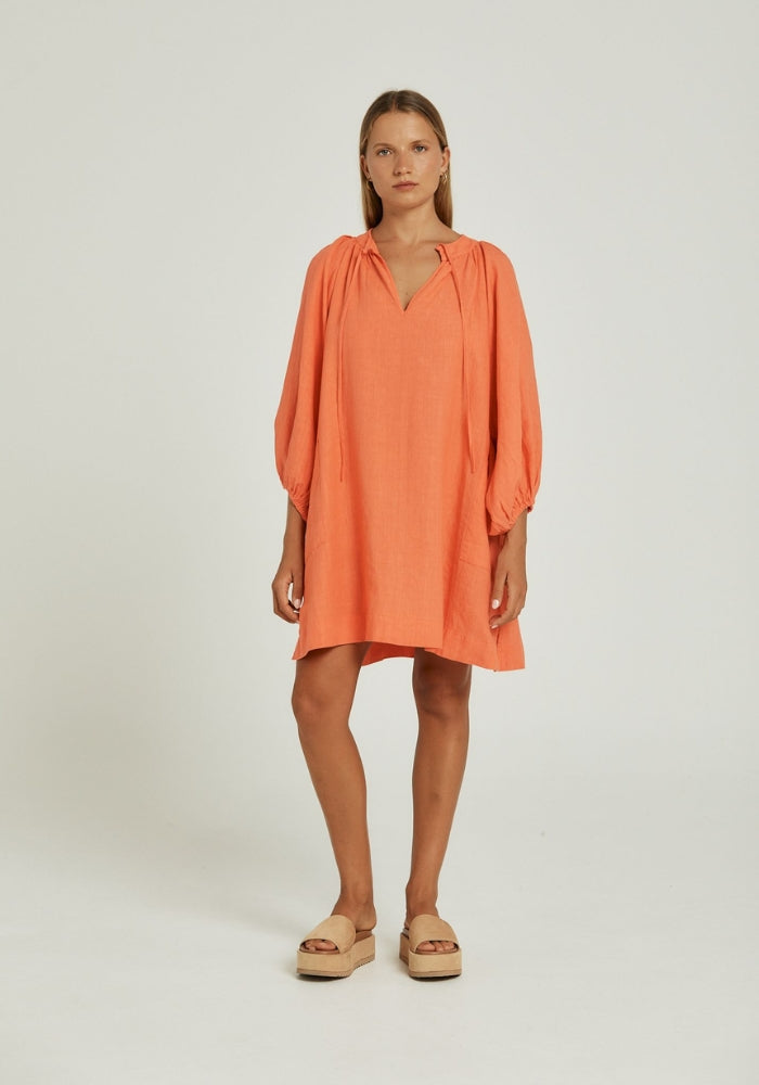 Sangria Dress - Coral