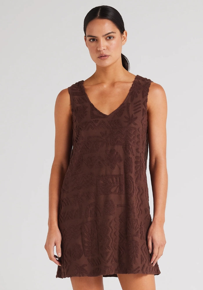 POOLSIDE PARADISIO Mai Tai Tunic - Chocolate