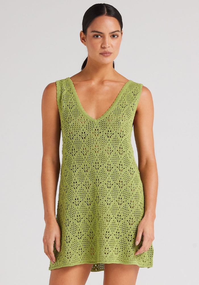 POOLSIDE PARADISO Messina Knit Dress - Daiquiri