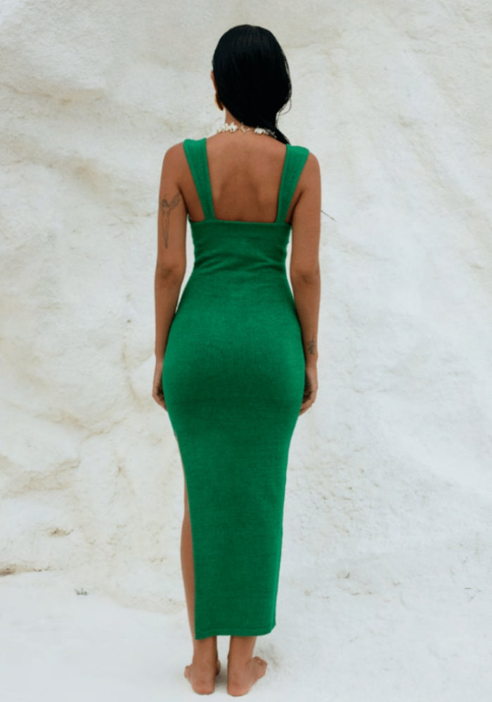 RUNAWAY Parisa Midi Dress Pine