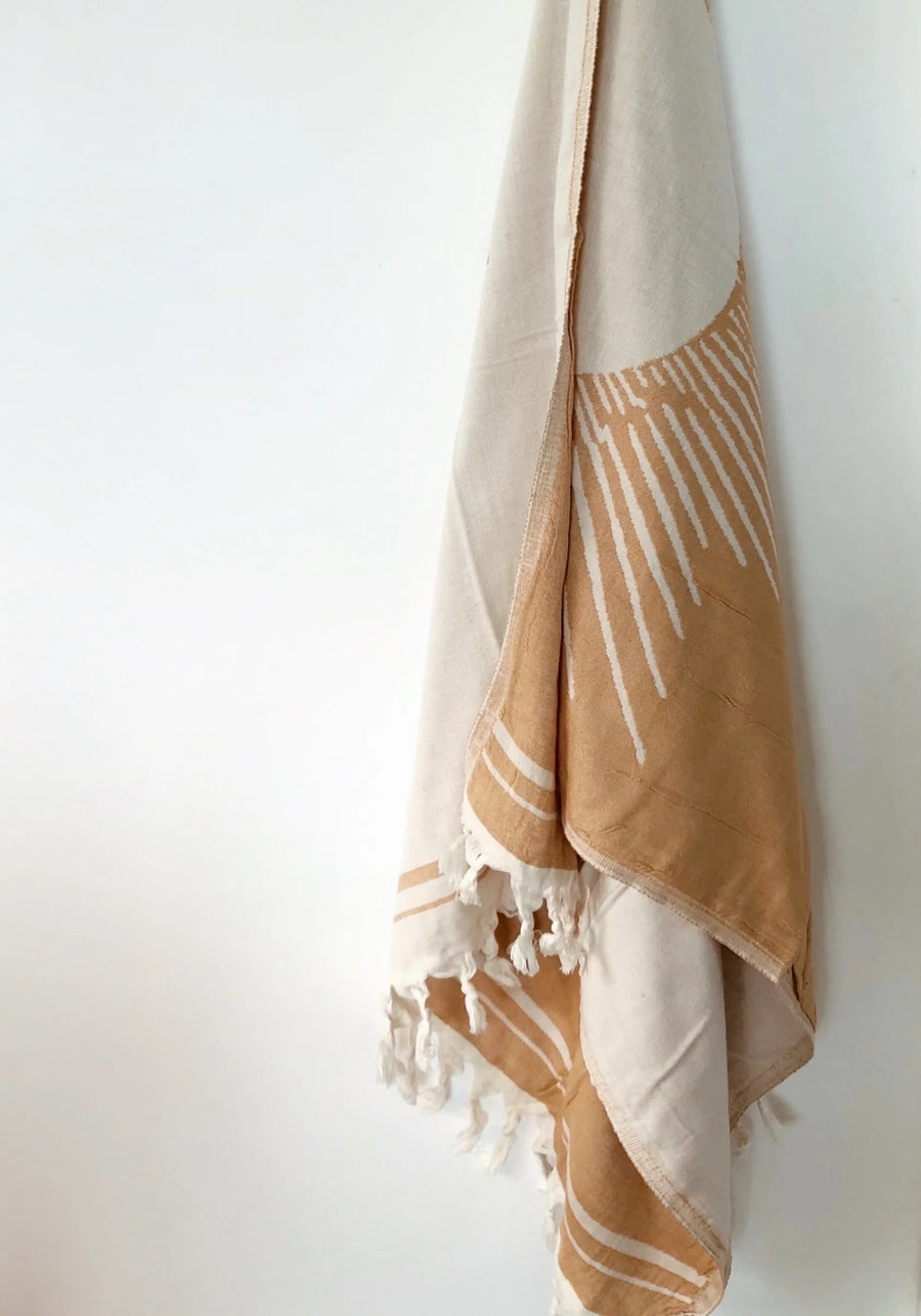 SALTY SHADOWS Mustard Sun Turkish Towel