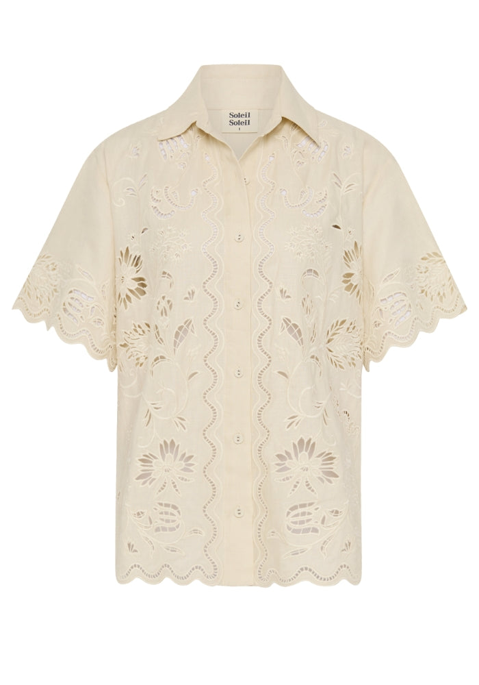 SOLEIL SOLEIL Darcy Shirt - Serpentine Broderie 