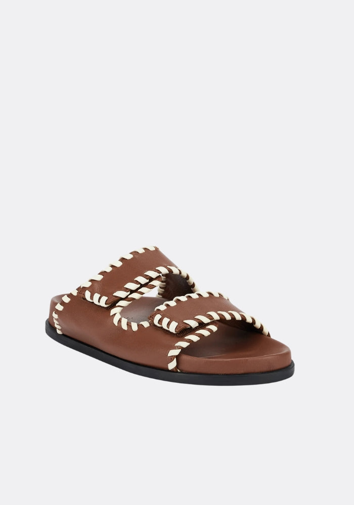 SOL SANA Fontelina Footbed Cocoa - Off White Trim