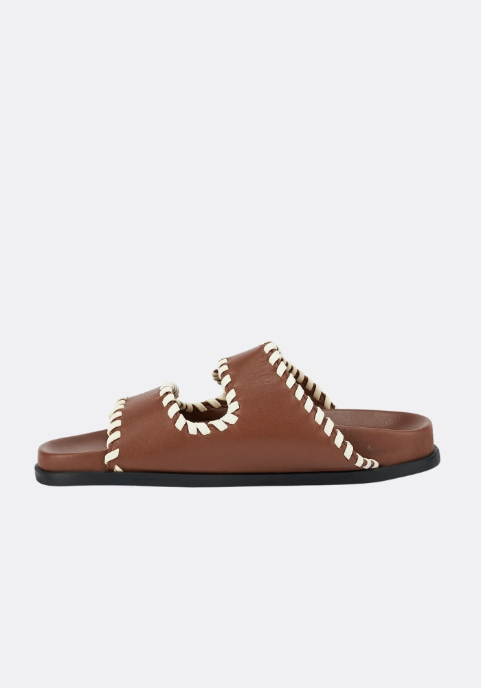 SOL SANA Fontelina Footbed Cocoa - Off White Trim