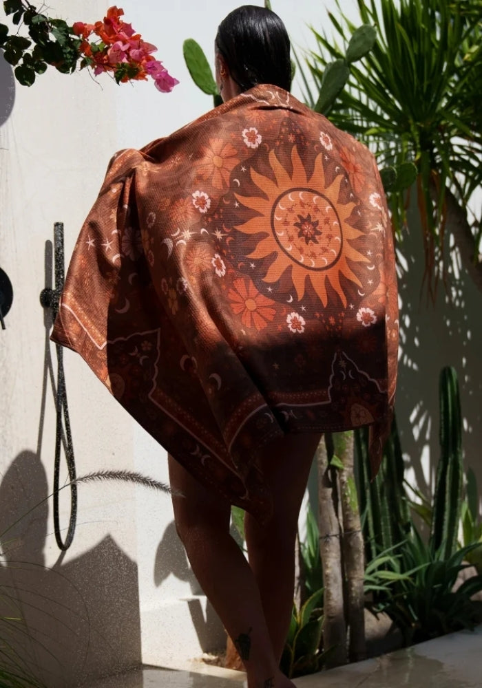 SOMMERSIDE Boho Sun Brown - Premium - Sand Free Beach Towel