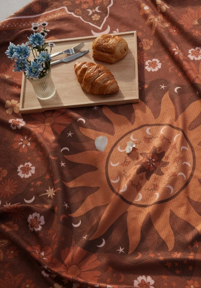 SOMMERSIDE Boho Sun Brown - Premium XL - Sand Free Beach Towel