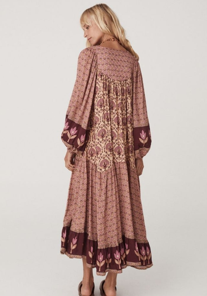 SPELL Château Boho Gown - Grape