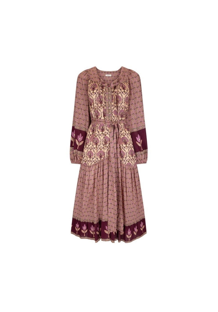 SPELL Château Boho Gown - Grape