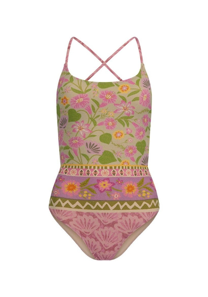 SPELL Goldie Shimmer One Piece - Desert Rose