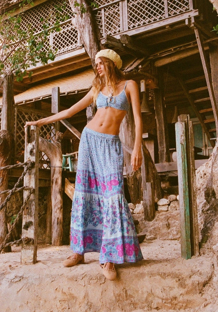 SPELL Love Jetty Maxi Skirt - Blue Nirvana