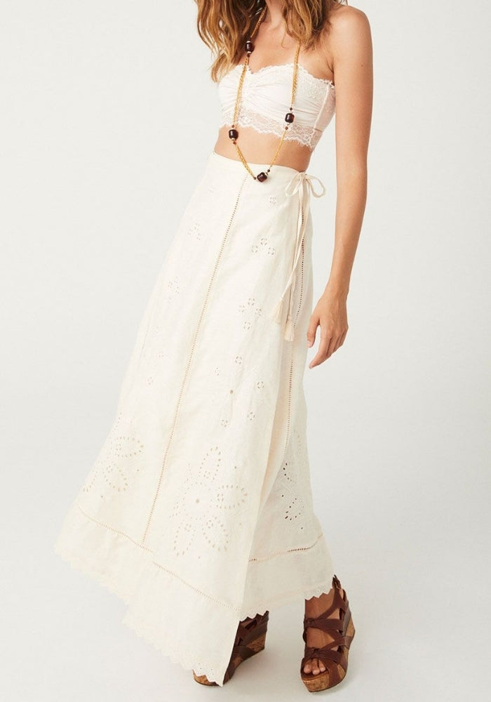 SPELL Pfeiffer Wrap Skirt - Antique Crème