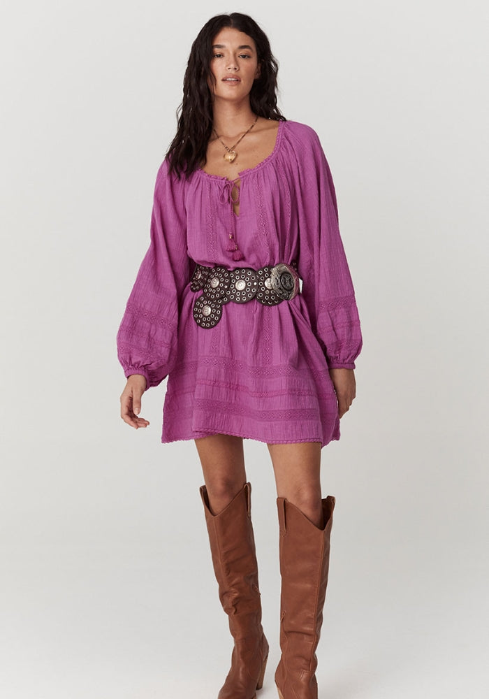 SPELL Serendipity Lace Tunic Dress - Orchid