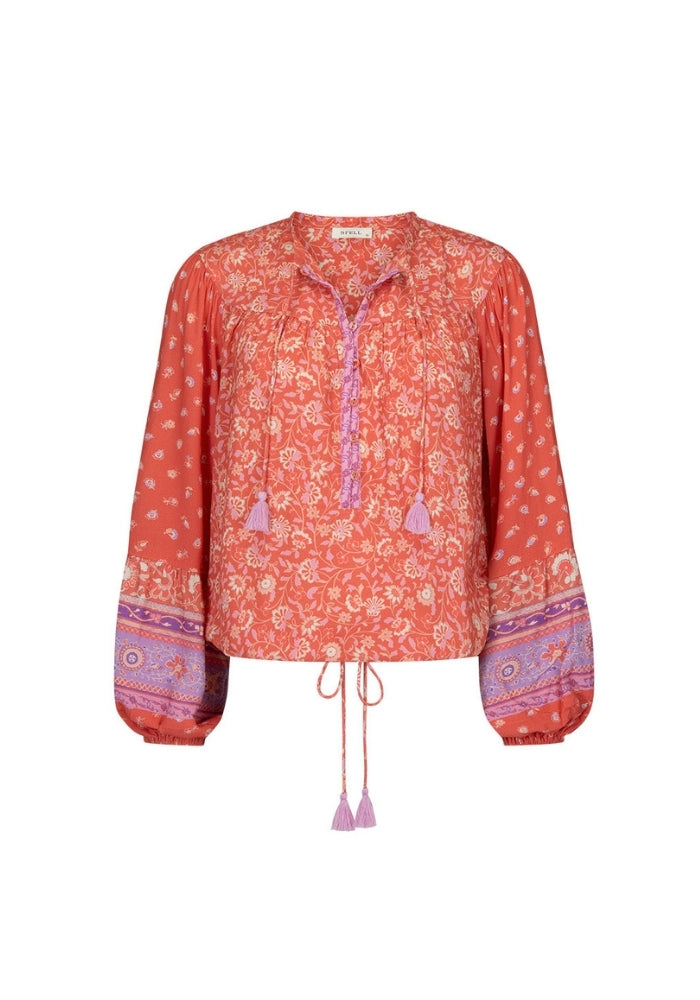 SPELL Sunshine Bandit Blouse - Cayenne